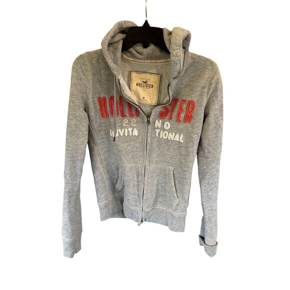 Hollister 22nd Invitational Hoodie Pullover Black Logo Sweatshirt Size M Y2K - Picture 2 of 9